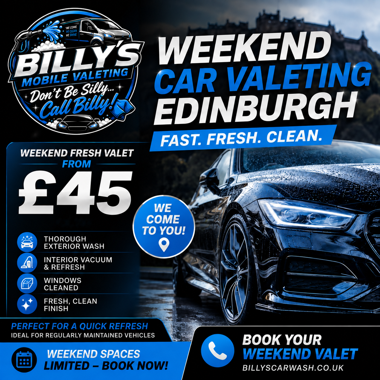 Weekend Valeting 2026 Offer